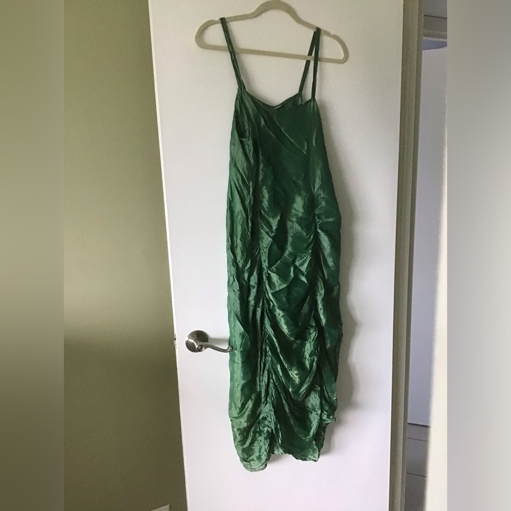 Homefrocks Silk Gathered Dress